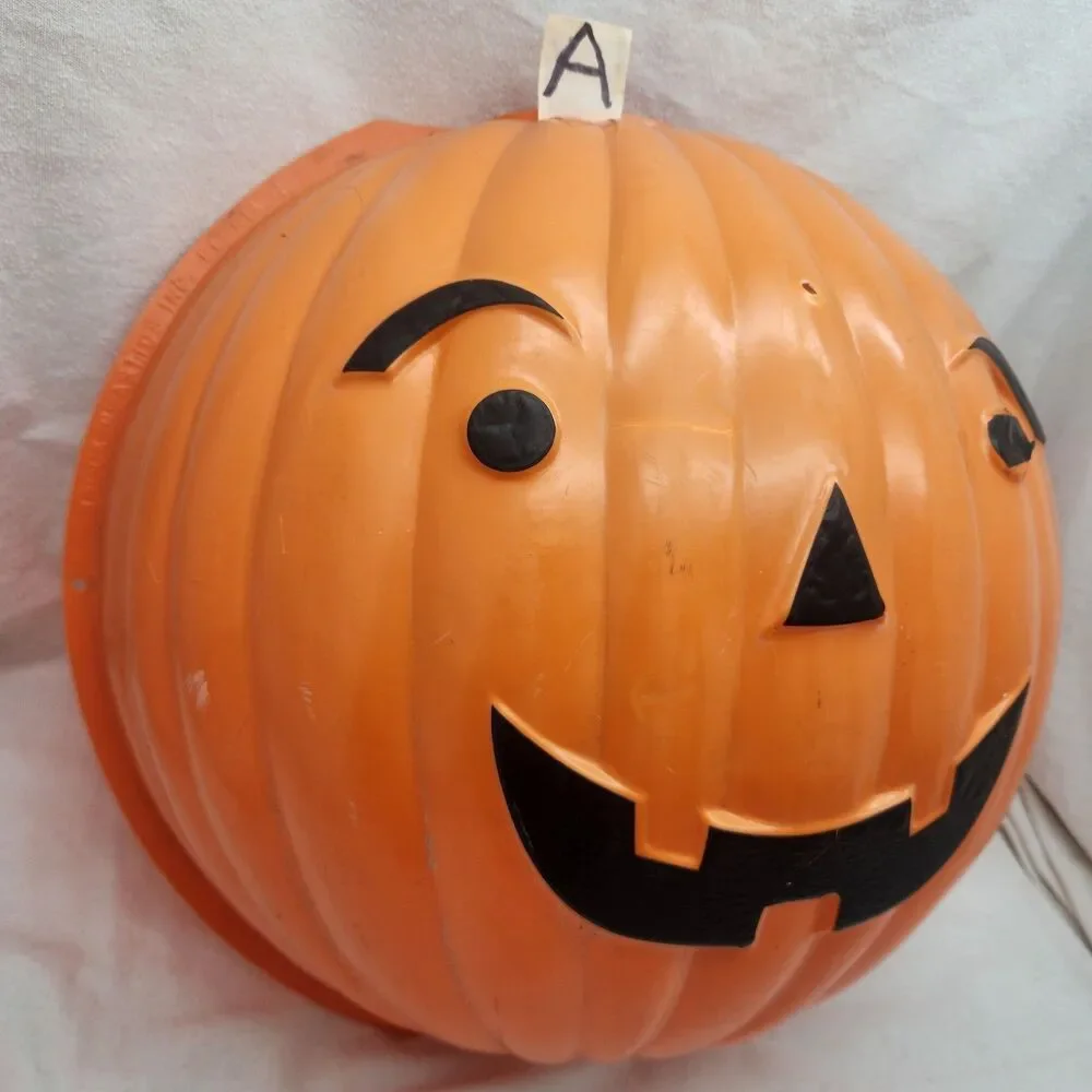 Decoration Jack O Lantern Pumpkin Lamp Post 2Pc Cover Halloween Shamrock Plastic